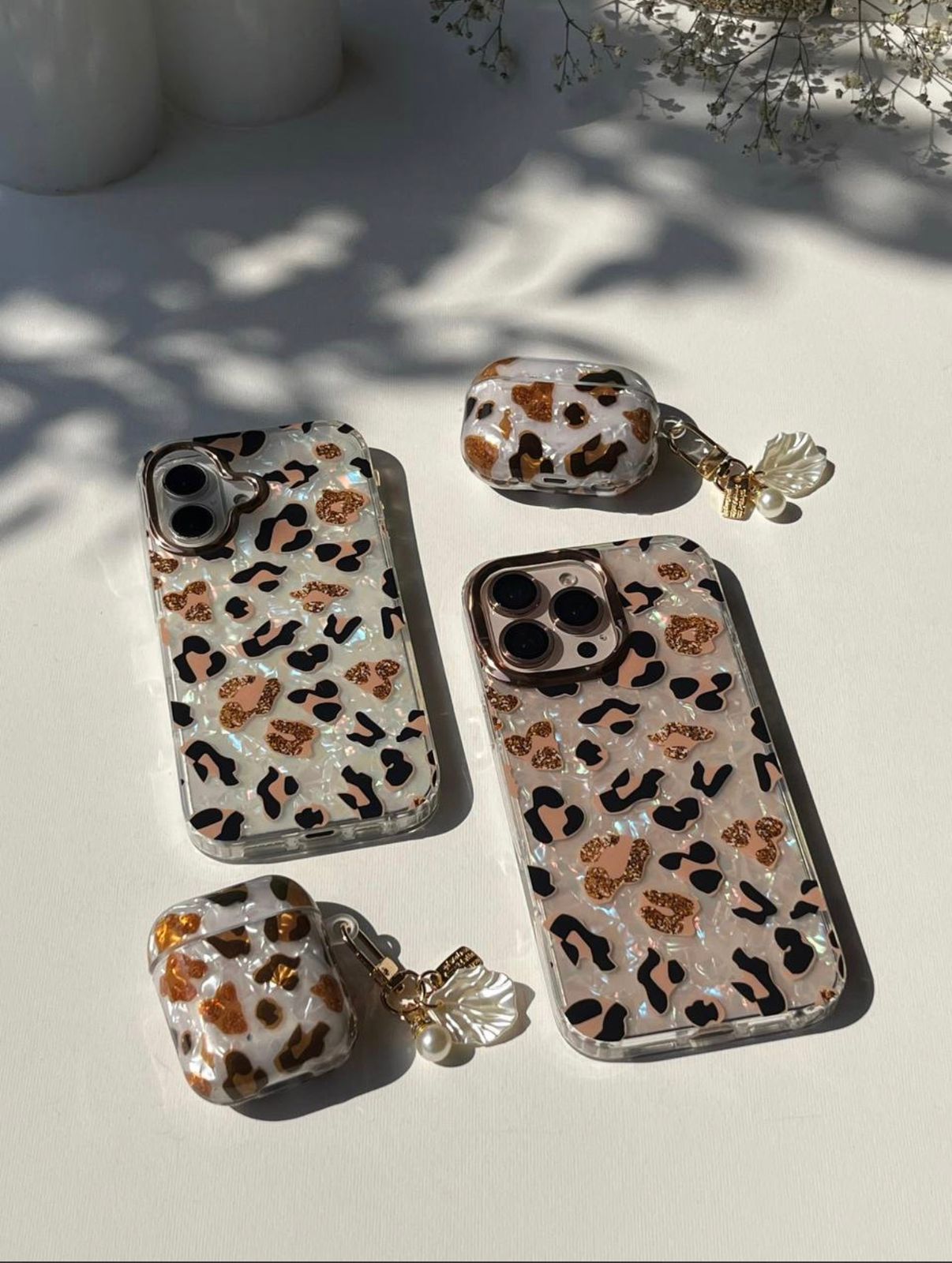 Cheetah Marble Golden Print Case