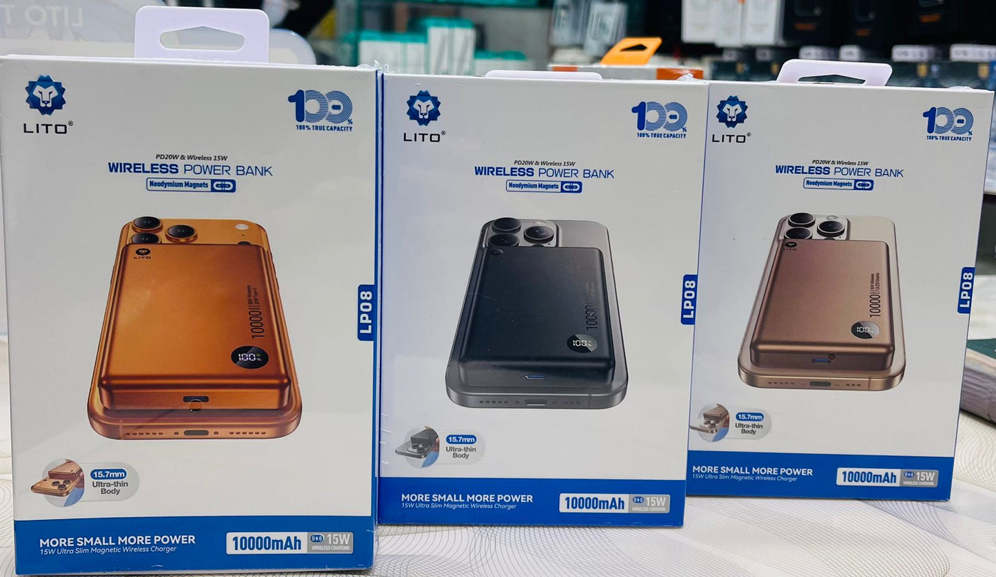 LITO ORIGINAL MAGNETIC MAGSAFE WIRELESS POWERBANK 10000mah LP08