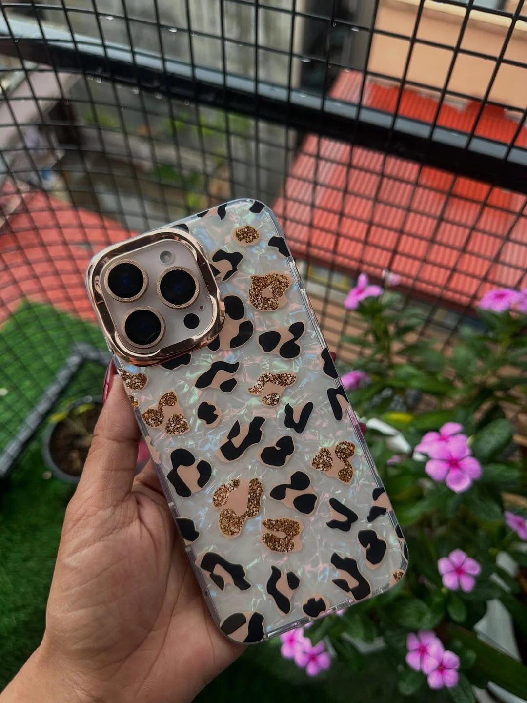 Cheetah Marble Golden Print Case